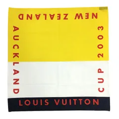 セール　全国送料無料　LOUIS VUITTON　ルイヴィトン　ヴィトンカップ　2003限定　バンダナ　コットン　カレ　スカーフ　aq7591