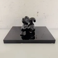 〇陶器 犬 置物 台座付 インテリア小物