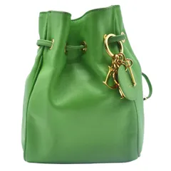 クリスチャンディオール Christian Dior 巾着 ハンドバッグ ポーチ レザー