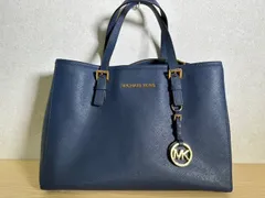 マイケルコース 2way ハンドバッグ ショルダー ネイビー レザー