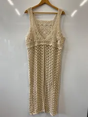 ピA149⚫︎TYTYCLAPPY⚫︎ティティクラッピー⚫︎レース・ジレ風ワンピース⚫︎ロング⚫︎ベスト⚫︎sizeL⚫︎白