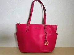 マイケルコース ハンドバッグ ピンク レザー
