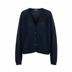 46L8 ’S MaxMara エスマックスマーラ モヘアカーディガン  ニットカーディガン ロングスリーブ ローゲージ Lサイズ ブラック レディースk02iのサムネイル