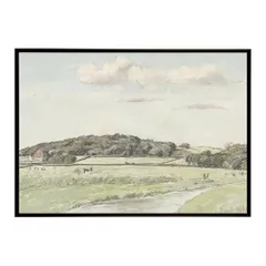 【A2サイズ（約42x59cm）】【bn-poster-5872】ポスター フレーム付き 名画 絵画 横 テクセルの眺め インテリア 自然風景 