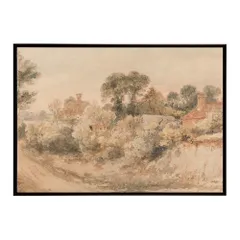 【A3サイズ（約30×42cm）】【bn-poster-5901】ポスター フレーム付き 名画 絵画 横 グレート・ブッカム サリー州 インテリア 風景画 