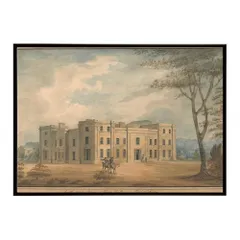 【A1サイズ（約59x84cm）】【bn-poster-5994】ポスター フレーム付き 名画 絵画 フレーム付き ハイドホール ハートフォードシャー インテリア 歴史建築  横