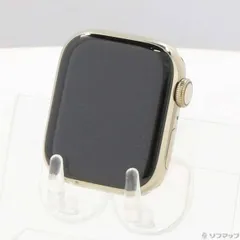 〔中古品〕 Apple Watch Series 7 GPS + Cellular 41mm ゴールドステンレススチールケース バンド無し【348】