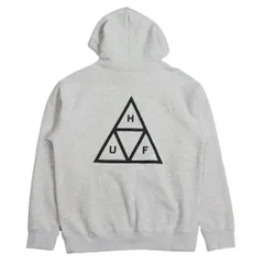 [ハフ] パーカー メンズ ESSENTIALS TT P/O HOODIE トリプルトライアングルロゴ スケーター ヘビースウェット トップス 長袖 秋 冬 ヘザーグレー 灰色 M PF00572 [並行 [HratherGrey(PF00572)] [M]
