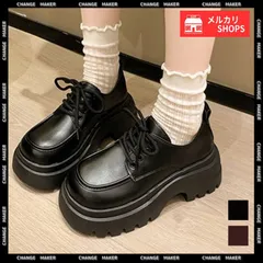 厚底 ローファー レディース トラックソール レースアップシューズ ボリュームソール スクエアトゥ プラットフォーム 美脚 脚長 歩きやすい 韓国風 通勤 通学 CH92JLDZSW-003