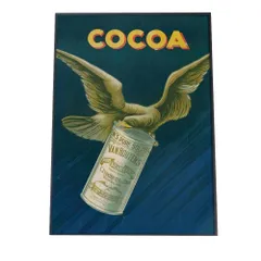 【A0サイズ（約84x119cm）】【bn-poster-623】古いレトロ ポスター フレーム付き リマスター レプリカ Cocoa (1890)