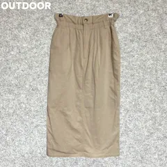 OUTDOOR ベージュ タイトスカート ロング丈 サイドポケット付き Mサイズのサムネイル