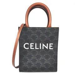 【中古】CELINE セリーヌ バーティカル・カバ ミニ トリオンフ トートバッグ ショルダーバッグ 斜め掛け 2wayバッグ PVC レザー ブラウン系 レディース お洒落 カジュアル デイリー 【ブランドギャラリー東心斎橋店】