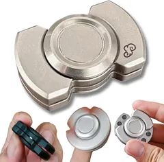 GRHONC フィジェットトイ インフィニティキューブ 手遊び 大人 3WAY スライダー クリッカー EDC おもちゃ 金属 (シルバー)