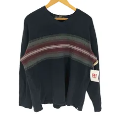 バナナリパブリック BANANA REPUBLIC OLD ボーダー Vネック コットンニット メンズ import：M 