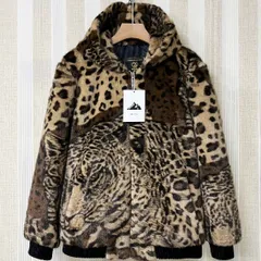 【10%OFFクーポン】 毛皮コート イタリア製造 ミンク混 暖かい ヒョウ柄 フード付き ジャケット コート アウター ブルゾン ファンコート 秋冬 真冬 ブラウン SIZE:M-2XL TS0560 東祥