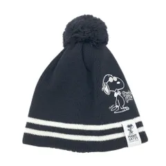 PEARLY GATES パーリーゲイツ ×PEANUTS ニット帽 スヌーピー  ネイビー系 FR [240101582649] ゴルフウェア ストスト
