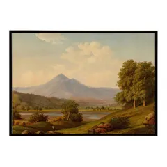 【A3サイズ（約30×42cm）】【bn-poster-6410】ポスター フレーム付き 名画 絵画 フレーム付き ニューハンプシャー州のチョコルア山 インテリア 自然風景  横