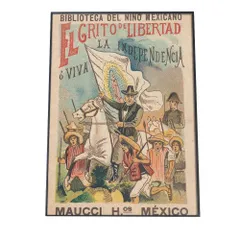 【B3サイズ（約36x51cm）】【bn-poster-648】古いレトロ ポスター フレーム付き リマスター レプリカ Viva la Independencia! (1900)