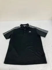 送料無料★adidas アディダス★半袖Tシャツ　ボタンダウンシャツ　ポロシャツ★メンズ　Lサイズ★ブラック　#71208sax