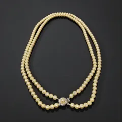 本真珠 パールロングネックレス ２連 バロック　アクセサリー　レディースファッション　真珠　パールネックレス　ネックレス