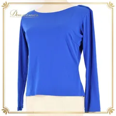 社交ダンス 衣装 トップス ブラウス ブルー系 チャコット Chacott 青 無地 レッスン 練習 伸縮 ストレッチ シンプル 長袖 鮮やか 上品 かわいい ダンス衣装