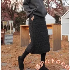 巻きスカート 防寒 ラップスカート ロング ロング丈 裏ボア キルティング スカート 裏起毛 ボア 大きいサイズ39678