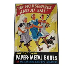 【B4サイズ（約25x36cm）】【bn-poster-661】古いレトロ ポスター フレーム付き リマスター レプリカ They make planes, guns, tanks, (between 1939 and 1946)