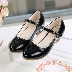 子供靴 フォーマル 女の子 ピアノ発表会 シューズ キッズ ジュニア フラット パンプス 子供 リボン カジュアル 入学式 発表会 ヒール 黒39678