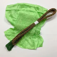 ［6410］帯締め 帯揚げ セット 花流水文様 金糸 絞り 正絹 着物 帯絞め