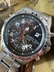 超希少 SEIKO 7T92-0CX0 クロノグラフ 黒×イエロー針 パイロット 超希少 SEIKO 7T92-0CX0 クロノグラフ 黒×イエロー針 パイロット