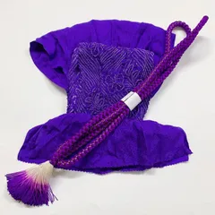 ［6413］帯締め 帯揚げ セット 草花文様 絞り 正絹 着物 帯絞め