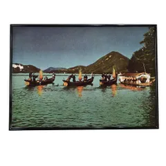 【A1サイズ（約59x84cm）】【bn-poster-667】鉄道省 日本の風景写真 ポスター フレーム付き長良川 選べる フォト オシャレ レトロ 復刻 レプリカ  景色 絵葉書 セピア 大正