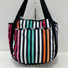 7138 LeSportsac レスポートサック カラフルボーダートートバック　ハンドバック　カジュアル　通勤　通学　ユニセックス　ストライプ　大容量