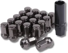 Partools ロック ナット チタンカラー 車用 タイヤホイールナット M12 ショートナット ラグナット レーシングナット (「P1.5x20個」,  M12， 12 cm x 10 cm x 2 cm)