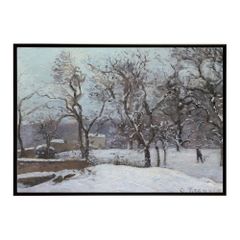アルフレッド・シスレー、【雪のルーヴシエンヌ】、希少な額装用画集