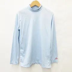 ルコックスポルティフ le coq sportif ゴルフ スポーツウエア シャツ 長袖 ハイネック ロゴ 刺繍 青 ブルー LL