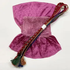 ［6418］帯締め 帯揚げ セット 梅鉢文様 絞り 正絹 着物 帯絞め