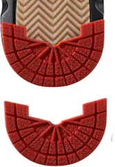 Ryubof ヒールプロテクター かかとすり減り防止 ソールガード ヒールガード スニーカー補修 靴底修理キット シューケアキット 滑り止め 防水 革靴 AJ1用 補強テープ 靴底補修 (レッド,  23.5～24)