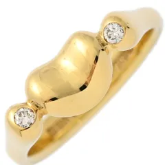 TIFFANY＆Co. ティファニー ビーン/ビーンズ 2P･ダイヤモンドリング･指輪/K18YG/750-4.4g/9号/#49/イエローゴールド【♀】【S】【レディース】★■590005【中古】