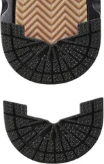 Ryubof ヒールプロテクター かかとすり減り防止 ソールガード ヒールガード スニーカー補修 靴底修理キット シューケアキット 滑り止め 防水 革靴 AJ1用 補強テープ 靴底補修 (ブラック,  27.5～28)