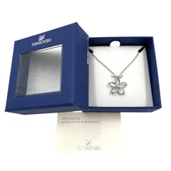 NK160 SWAROVSKI スワロフスキー　フラワーペンダント　ネックレス　シルバー　スワン　レディースファッションアクセサリー