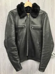 革ジャン VANSON/バンソン シングルライダ-ス レザージャケット アメカジ ブラック サイズ36
