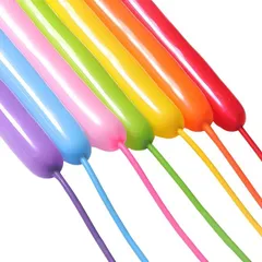 fogman バルーンアート 風船 ペンシルバルーン マジックバルーン 割れにくい 100個セット (マットミックスカラー)