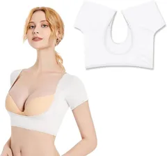 ZAIDEA 汗取りインナー レディース 脇汗パッド 汗取りパッド インナーシャツ 脇汗対策 吸水速乾 オールシーズン対応 (ホワイト メッシュ, M)