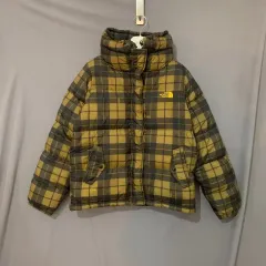 L THE NORTH FACE ザノースフェイス ホワイトラベル 700 CHECK グースダウン グースファー ショートダウン