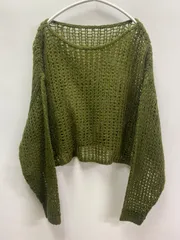 COLONY2139 ショート丈 メッシュクロシェ透かし編みニット F