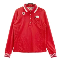 サイズ：L AND PER SE アンパスィ  長袖ポロシャツ ヒツジ  レッド系 [240101578752] ゴルフウェア レディース ストスト