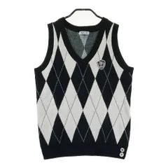 サイズ：L FILA GOLF フィラゴルフ  ニットベスト アーガイル柄 ネイビー系 [240101582917] ゴルフウェア レディース ストスト