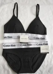 新品 カルバンクライン レディース ブラ ショーツ 上下セット ブラック  Lサイズ