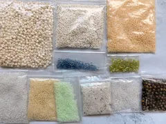 大容量　ビーズ　丸小　ラウンド　六角形　丸小ビーズ　六角形ビーズ　手芸　資材　ハンドメイド　アクセ　パーツ　レジン　ネックレス　ピアス　イヤリング　ブレスレット